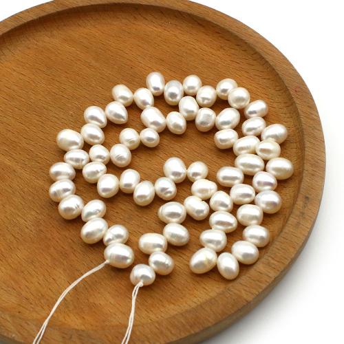 Rice Cultured Freshwater Pearl Beads, polished, DIY white Approx 38 cm 