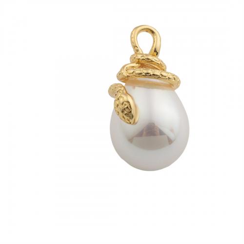 Sterling Silver Pendants, 925 Sterling Silver, with Plastic Pearl, high quality plated, DIY Approx 4mm 