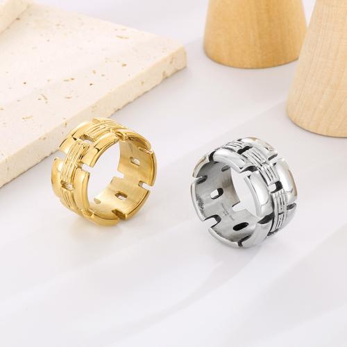 Stainless Steel Finger Ring, 304 Stainless Steel, Vacuum Ion Plating, fashion jewelry & for man width 12mm 