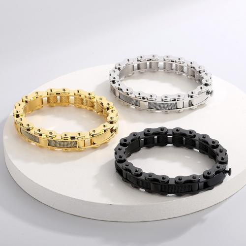 Stainless Steel Chain Bracelets, 316L Stainless Steel, Vacuum Ion Plating, fashion jewelry & for man 
