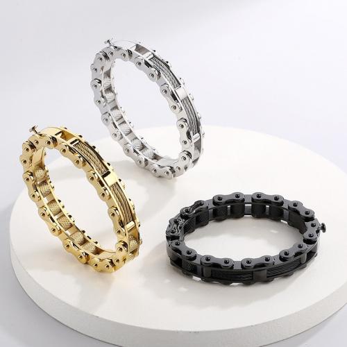 Bracelets en acier inoxydable, acier inoxydable 316L, bijoux de mode & pour homme, plus de couleurs à choisir, Vendu par PC