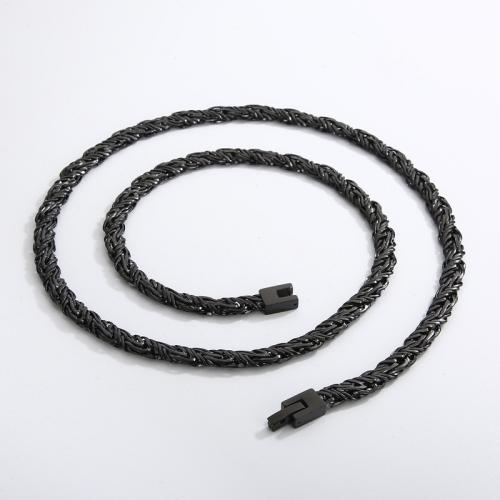 Halskette, 304 Edelstahl, Vakuum-Ionen-Beschichtung, Modeschmuck & für den Menschen, keine, 6mm, Länge:ca. 65 cm, verkauft von PC