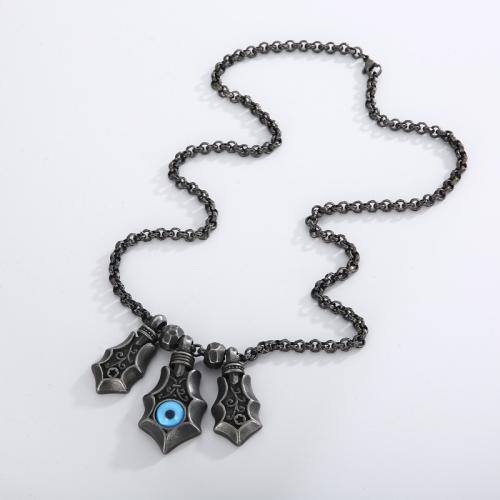 Stainless Steel Jewelry Necklace, 316L Stainless Steel, fashion jewelry & for man Approx 60 cm 