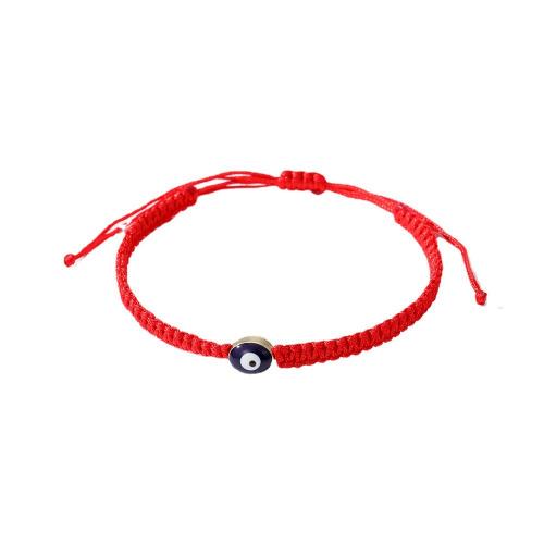 Evil Eye Jewelry Bracelet, Knot Cord, with Resin & Zinc Alloy, handmade, fashion jewelry & adjustable & for woman Approx 16-28 cm 