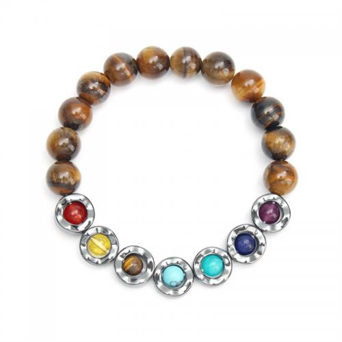 Gemstone Bracelets, Natural Stone, fashion jewelry & for man Approx 20 cm 