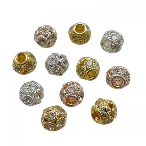 Perles intercalaires en alliage de zinc, Placage, DIY & normes différentes pour le choix & avec strass, plus de couleurs à choisir Vendu par sac
