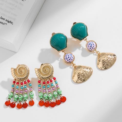 Resin Zinc Alloy Earring, with turquoise & Resin, plated & for woman 