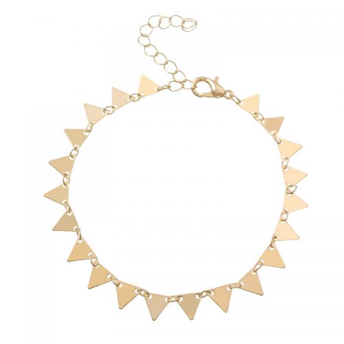 Brass Jewelry Necklace, with 5CM extender chain, Triangle, plated, for woman Approx 17 cm 