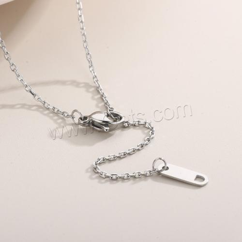 Titan Schmuck Halskette, Titanstahl, Alphabet-Buchstabe, plattiert, für Frau, keine, Länge:ca. 40 cm, verkauft von PC