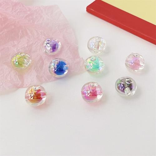 collier en perle acrylique , Placage UV, DIY, plus de couleurs à choisir, 15.5mm, Environ Vendu par sac