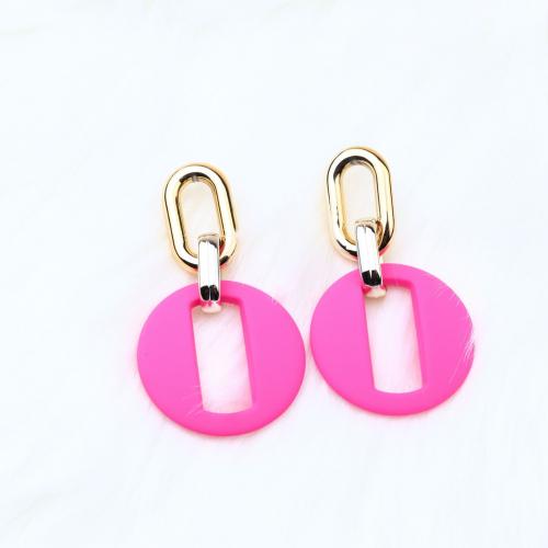 Acrylic Drop Earring, painted, fashion jewelry & for woman & hollow 