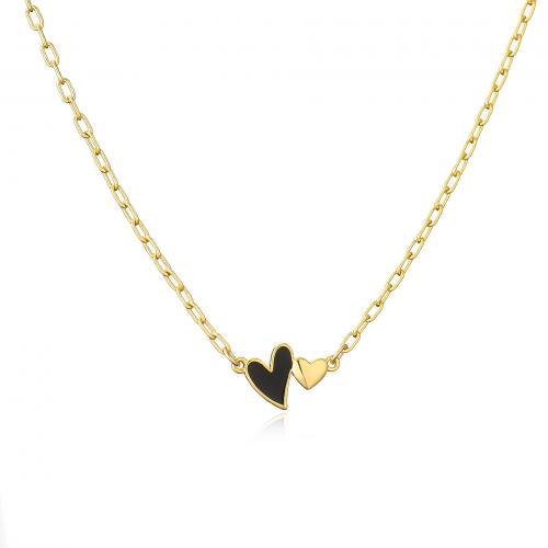 Brass Jewelry Necklace, with 5CM extender chain, plated, for woman & enamel Approx 38 cm 