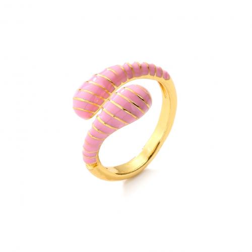 Палец кольцо-латунь, Латунь, Другое покрытие, Женский & эмаль, Много цветов для выбора, продается PC