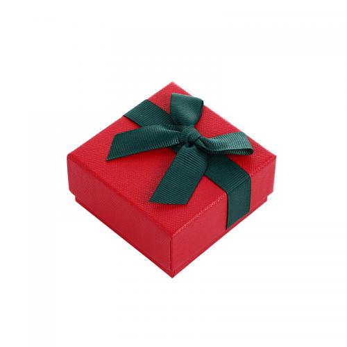 Jewelry Gift Box, Paper, Square & with ribbon bowknot decoration 
