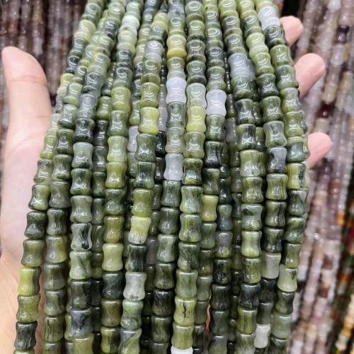 Perles de pierre gemme unique, Jade du Sud, poli, DIY, couleurs mélangées Environ 38 cm, Vendu par brin