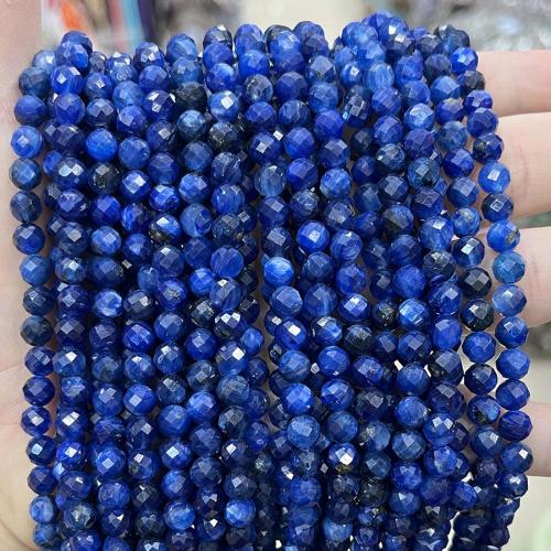 perles de disthène bleu, Rond, DIY & facettes, bleu, 6mm Environ 38 cm, Vendu par brin