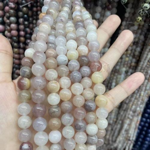 Single Gemstone Beads, Natural Violet, Round, polished, DIY mixed colors Approx 38 cm 