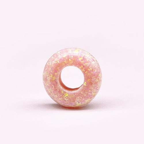 Opal Beads, DIY & large hole, pink 
