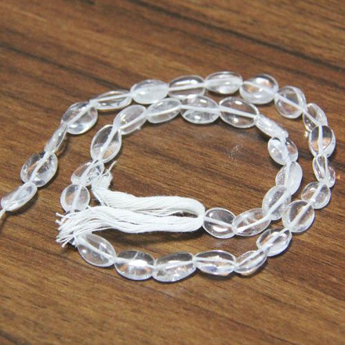 Natural Clear Quartz Beads, Oval, DIY white Approx 36 cm 