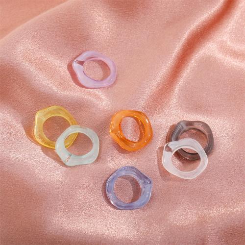 Resin Finger Ring, with Acrylic, 2 pieces & fashion jewelry & for woman 