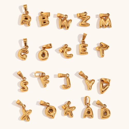 Edelstahl Buchstaben Anhänger, 316 L Edelstahl, Alphabet-Buchstabe, Vakuum-Ionen-Beschichtung, DIY & verschiedene Stile für Wahl, keine, verkauft von PC