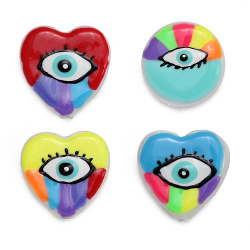 Mode Evil Eye Perlen, Muschel, Unterschiedliche Form zur Auswahl & DIY & Emaille, keine, verkauft von PC