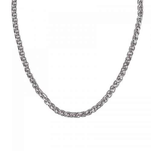 Halskette, 304 Edelstahl, Modeschmuck & für den Menschen, originale Farbe, Länge:60 cm, verkauft von PC