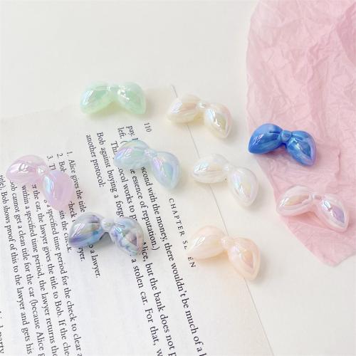 Perles acryliques plaquée, Acrylique, Noeud papillon, Placage UV, DIY, plus de couleurs à choisir Environ Vendu par sac