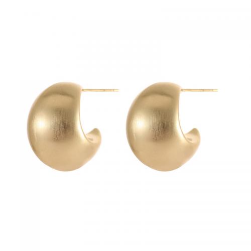 Brass Stud Earring, plated & for woman 