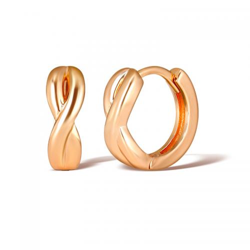 Brass Hoop Earring, plated, for woman, rose gold color 