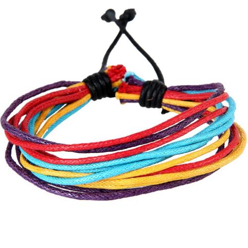 Fashion Create Wax Cord Bracelets, Adjustable & fashion jewelry & Unisex 