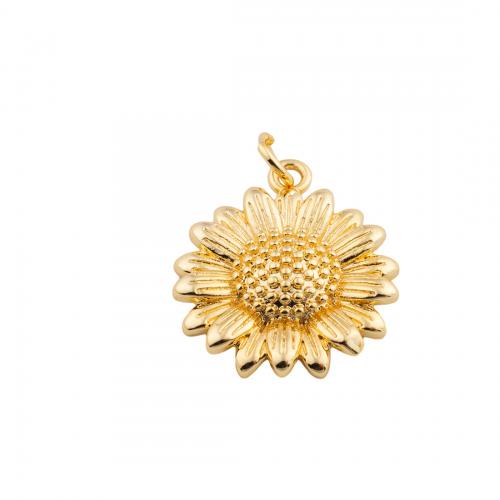 Brass Flower Pendants, high quality plated, DIY Approx 4mm 