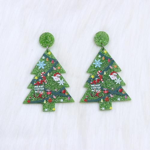 Christmas Earrings, Acrylic, painted, Christmas Design & fashion jewelry & for woman 