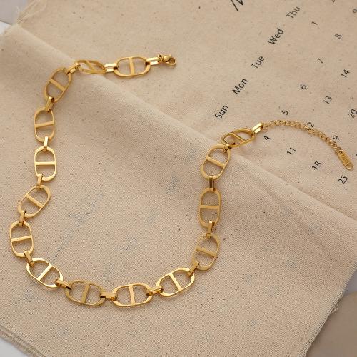 Fashion Stainless Steel Jewelry Sets, 304 Stainless Steel, Vacuum Ion Plating, fashion jewelry & for woman, golden Approx 21 cm 