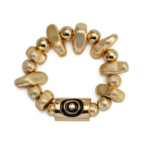 Evil Eye Jewelry Bracelet, Brass, with Lampwork, gold color plated, fashion jewelry & evil eye pattern & for woman & enamel 