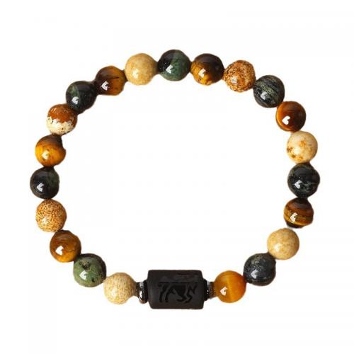 Gemstone Bracelets, 12 Signs of the Zodiac, fashion jewelry & Unisex Approx 18 cm 