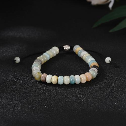 Gemstone Bracelets, Zinc Alloy, with Knot Cord & Natural Stone, with 10CM extender chain, Adjustable & Unisex Approx 16 cm 