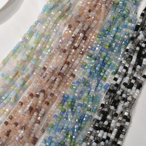 Perles de cristal cubiques, cadre, DIY, plus de couleurs à choisir, 4.5mm Environ 1mm, Environ Vendu par brin