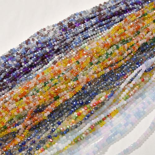 Mode Kristall Perlen, rund, DIY, mehrere Farben vorhanden, aboutuff1a4-4.5cm, Bohrung:ca. 0.8mm, ca. 120PCs/Strang, verkauft von Strang
