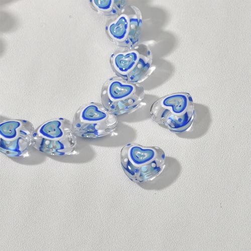 Perles Murano soufflées, chalumeau, coeur, DIY, plus de couleurs à choisir Environ 1mm, Vendu par PC