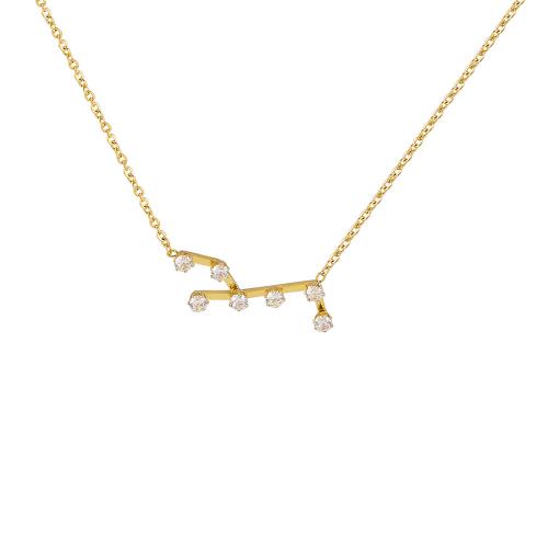 Titan Schmuck Halskette, Titanstahl, Vakuum-Ionen-Beschichtung, Modeschmuck & für Frau & mit Strass, keine, Länge:ca. 45 cm, verkauft von PC