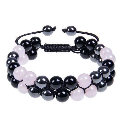 Gemstone Bracelet, handmade, Double Layer & Unisex & adjustable Approx 7.5-11.8 Inch 