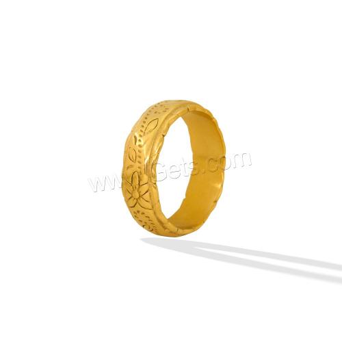 ステンレス指輪, 304ステンレススチール, 真空イオンプレーティング, ファッションジュエリー & ユニセックス & 異なるサイズの選択, 金色, 6mm, 売り手 パソコン