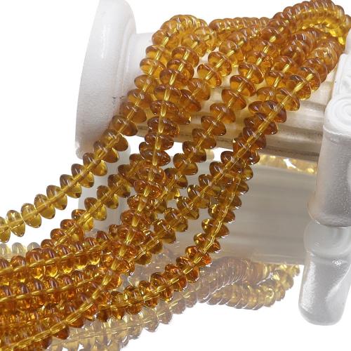 Translucent Glass Beads, Flat Round, DIY Approx 