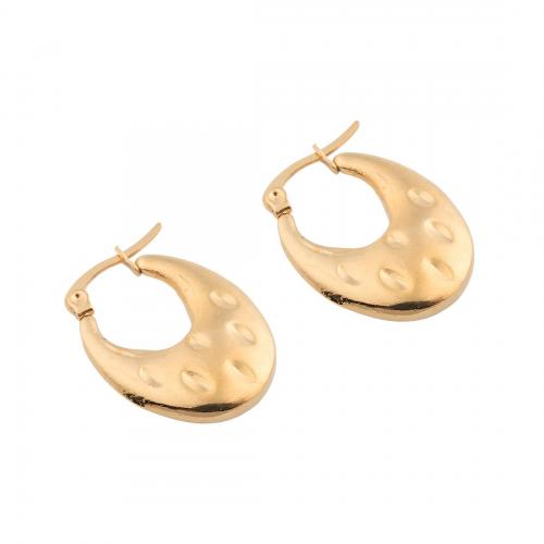 Stainless Steel Leverback Earring, 304 Stainless Steel, plated, for woman, golden 