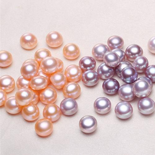 Perles nacres sans trou de culture d'eau douce, perle d'eau douce cultivée, Pain, DIY & aucun trou, multicolore, Diameter 11.5-13.5mm, Vendu par PC