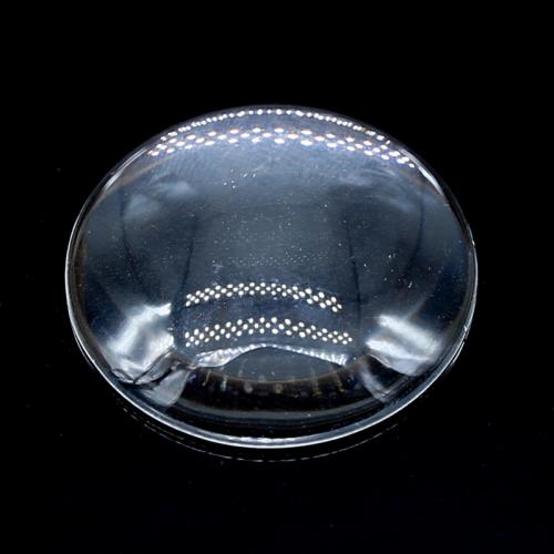Glass DIY 3D Sticker, Flat Round, clear, 35mm, Approx 