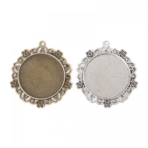 Zinc Alloy Pendant Cabochon Setting, Flower, plated, DIY Inner Approx 30mm, Approx 