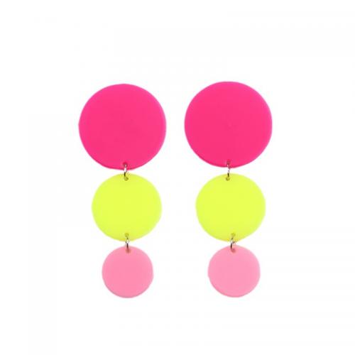 Acrylic Drop Earring, painted, fashion jewelry & for woman 