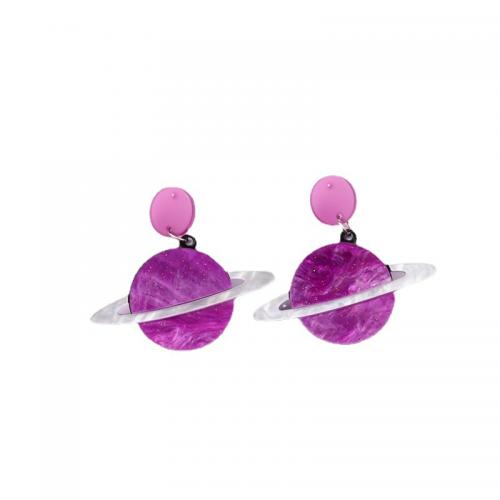 Acrylic Drop Earring, painted, fashion jewelry & for woman 